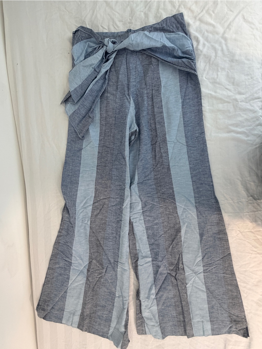 Venus Tie Front Wide Leg Linen Pants